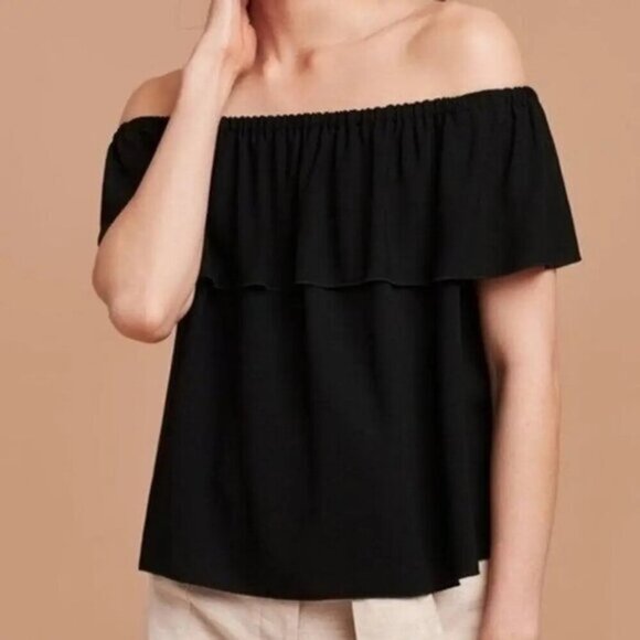 Aritzia Wilfred Promener Black Off the Shoulder Top Womens Size XS - Picture 1 of 7